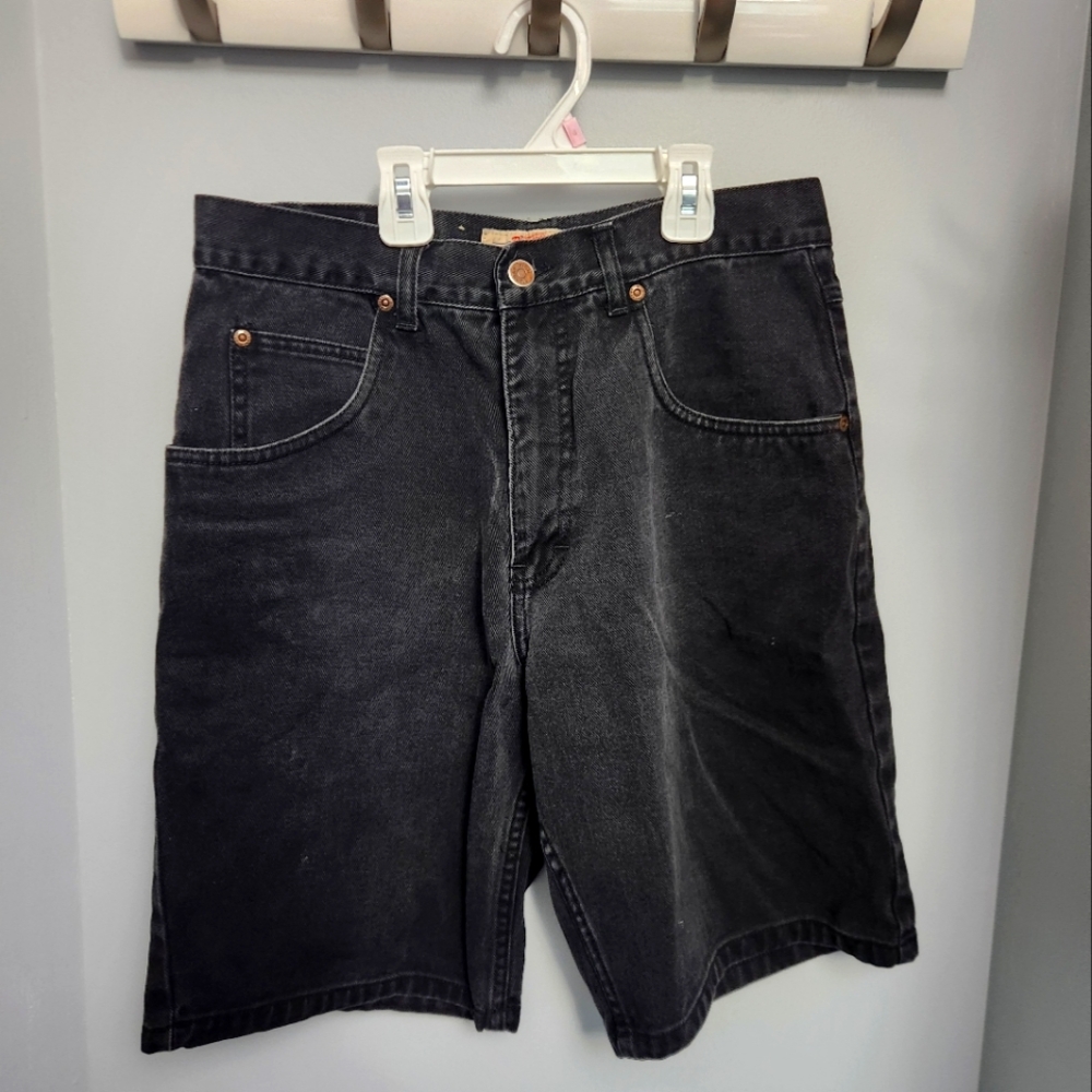 Relaxed Fit Black Jorts